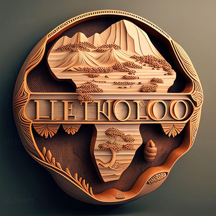 3D модель Лесото Королевство Лесото (STL)